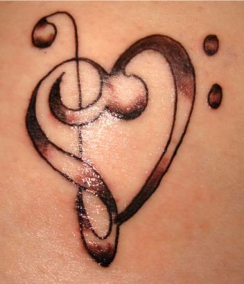 Love Music Tats On Shoulder